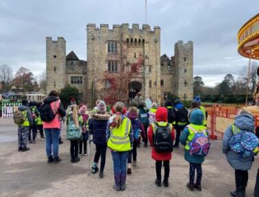 Pupils visiting Hever Castle